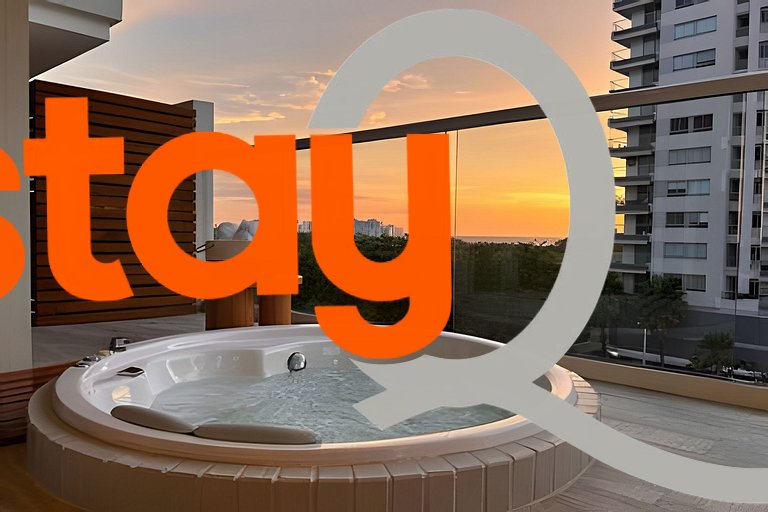 Apartamento jacuzzi privado cerca a playa DQ604